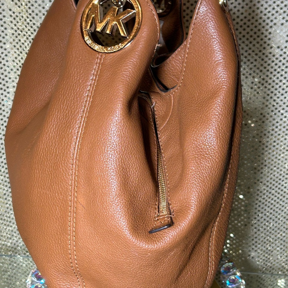 Michael Kors Tan Leather Hobo Bag Approx. 15” x 11” x 3” - Picture 4 of 15
